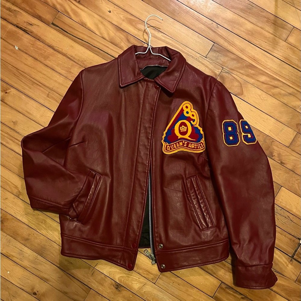 Vintage leather letterman jacket *mint condition*